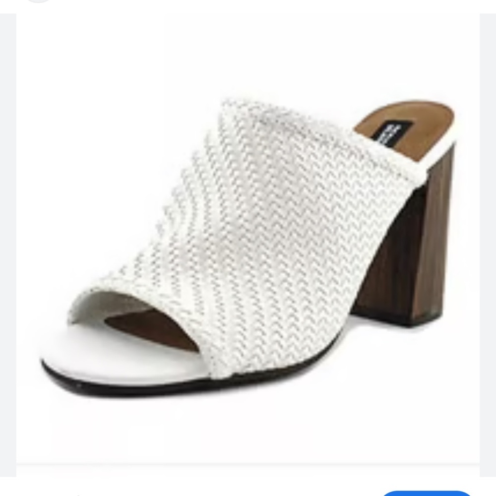 Design Lab Lord & Taylor Cream Woven Mules